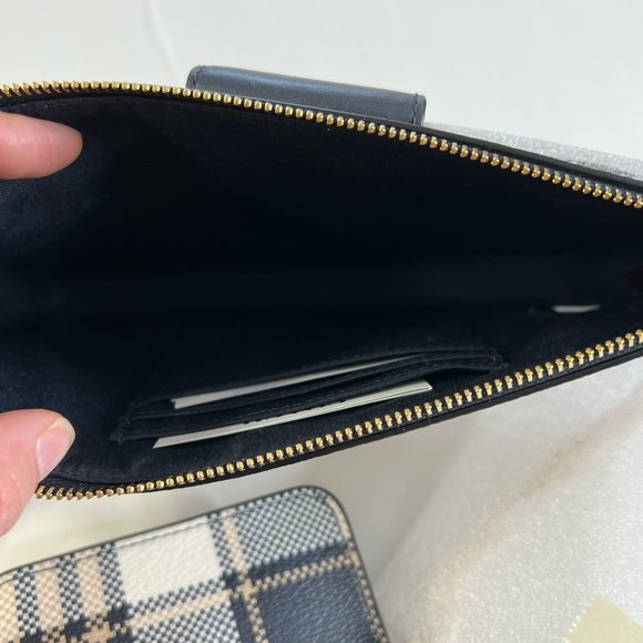 Coach Womens Crossbody Bag With Pouch Coin Bag Chain Strap Poppy Plaid Leather - Picture 15 of 15